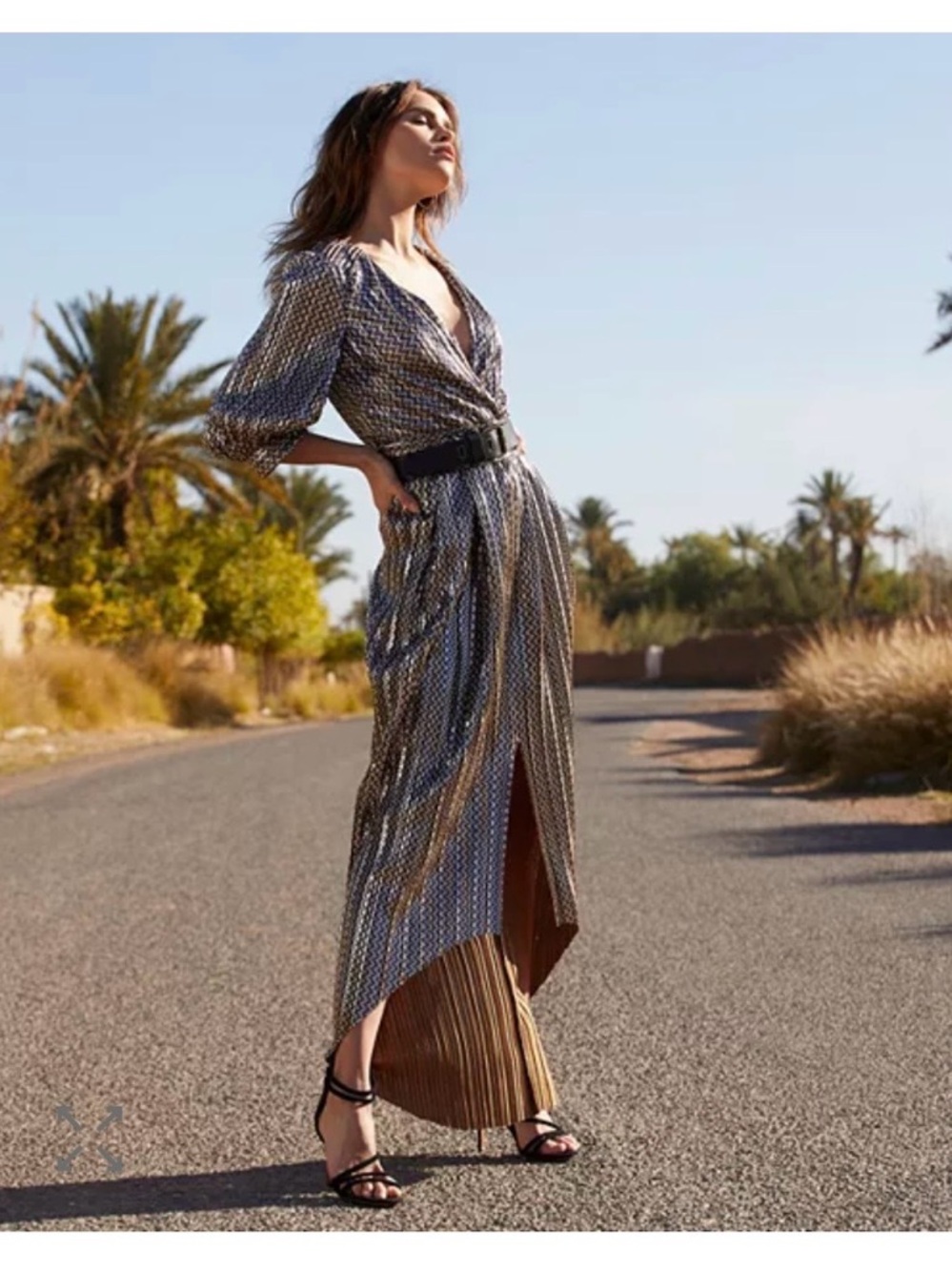 ba&sh Pacey Metallic High-Low Dress - Picture 3 of 12